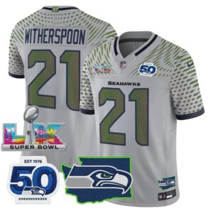 Devon Witherspoon #21 Seattle Seahawks Super Bowl LX Patch Game Jersey - All Stitched