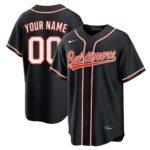 Custom #00 Baltimore Orioles Fashion Replica Black Out Jersey