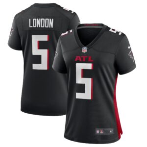 Women's Atlanta Falcons Drake London #5 Black Player Game Jersey