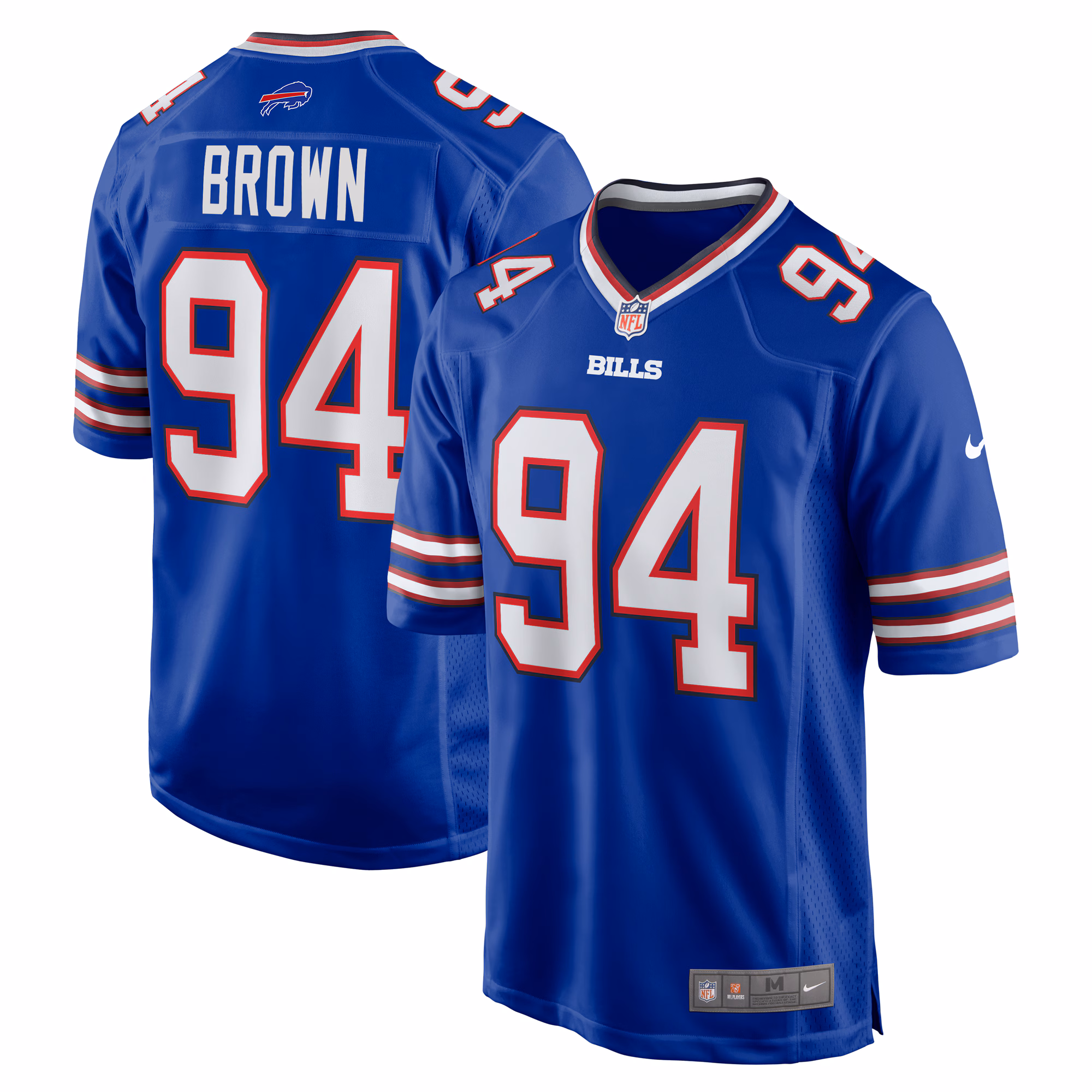 Andrew Brown Buffalo Bills  Game Jersey -  Royal