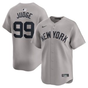 Men's New York Yankees #99 Aaron Judge  Gray Away Limited Player Jersey