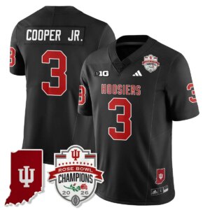 Omar Cooper Jr. #3 Ndiana Hoosiers Indiana H Vapor Limited Football Jersey - Rose Bowl Champions - All Stitched