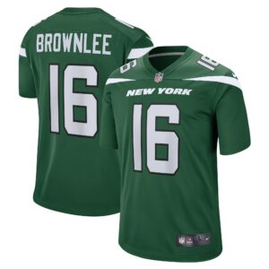Jason Brownlee New York Jets  Game Jersey - Gotham Green