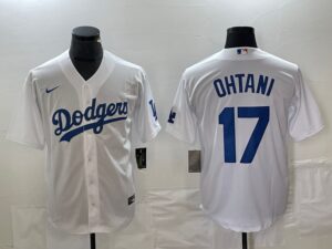 Men's Los Angeles Dodgers #17  White Shohei Ohtani Jersey