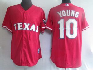 Texas Rangers #10 Michael Young Stitched Red Jersey