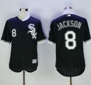 Chicago White sox #8 Bo Jackson Black Flexbase Collection Stitched Jersey