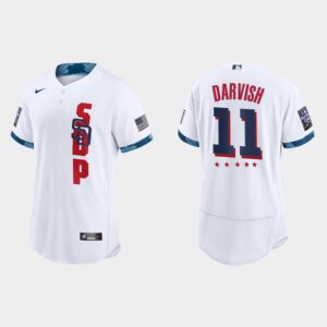 Men's San Diego Padres #11 Yu Darvish White 2021 All-Star Game Jersey