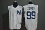 Men's New York Yankees #99 Aaron Judge White 2020 Cool and Refreshing Sleeveless Fan Stitched  Jersey