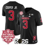 Omar Cooper Jr. #3 Indiana Hoosiers Vapor Limited Football Jersey - 2025 National Champions - All Stitched