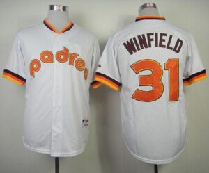 San Diego Padres #31 Dave Winfield White 1984 Turn Back The Clock Stitched Jersey
