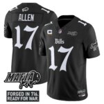 Josh Allen #17 Buffalo Bills BUF 'Gothic Cold Front Edition' Vapor Limited Jersey V2 - All Stitched