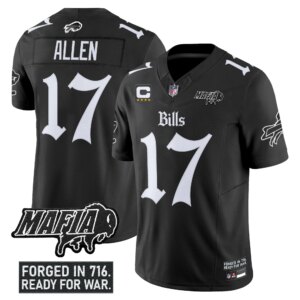 Josh Allen #17 Buffalo Bills BUF 'Gothic Cold Front Edition' Vapor Limited Jersey V2 - All Stitched