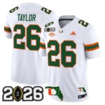 Sean Taylor #26 Miami Hurricanes MIA 2026 CFP Final & Florida Patch Vapor Limited Jersey - All Stitched