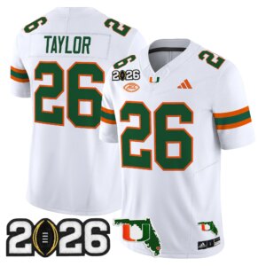 Sean Taylor #26 Miami Hurricanes MIA 2026 CFP Final & Florida Patch Vapor Limited Jersey - All Stitched