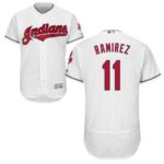 Cleveland Indians #11 Jose Ramirez White Flexbase Collection Stitched Jersey