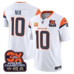 Bo Nix Denver Broncos-Time Champions Patch Vapor Limited Jersey - All Stitched