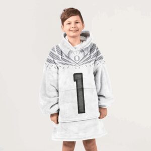 Kid #1 Oregon Football Unisex Blanket Hoodie