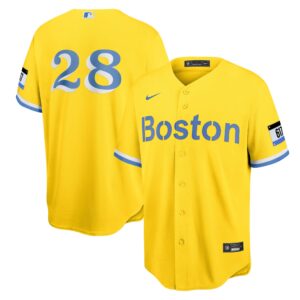 Men's Boston Red Sox J.D. Martinez  Gold City Connect Replica Player Jersey
