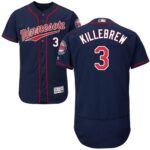 Minnesota Twins #3 Harmon Killebrew Navy Blue Flexbase Collection Stitched Jersey
