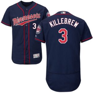 Minnesota Twins #3 Harmon Killebrew Navy Blue Flexbase Collection Stitched Jersey