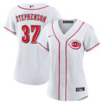 Women's Cincinnati Reds Tyler Stephenson #37 White Home Replica Jersey