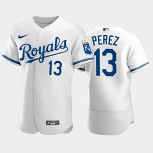 Men's Salvador Perez #13 Kansas City Royals 2022 White Jersey