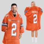 Adult P.S 2 Captain Denver Football Unisex Blanket Hoodie