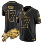 Josh Allen #17 Buffalo Bills BUF 2025 "Rivalries" Gold Vapor Limited Jersey - All Stitched