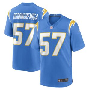 Amen Ogbongbemiga Los Angeles Chargers  Game Player Jersey - Powder Blue
