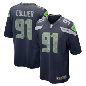 L.J. Collier Seattle Seahawks  Game Jersey - College Navy