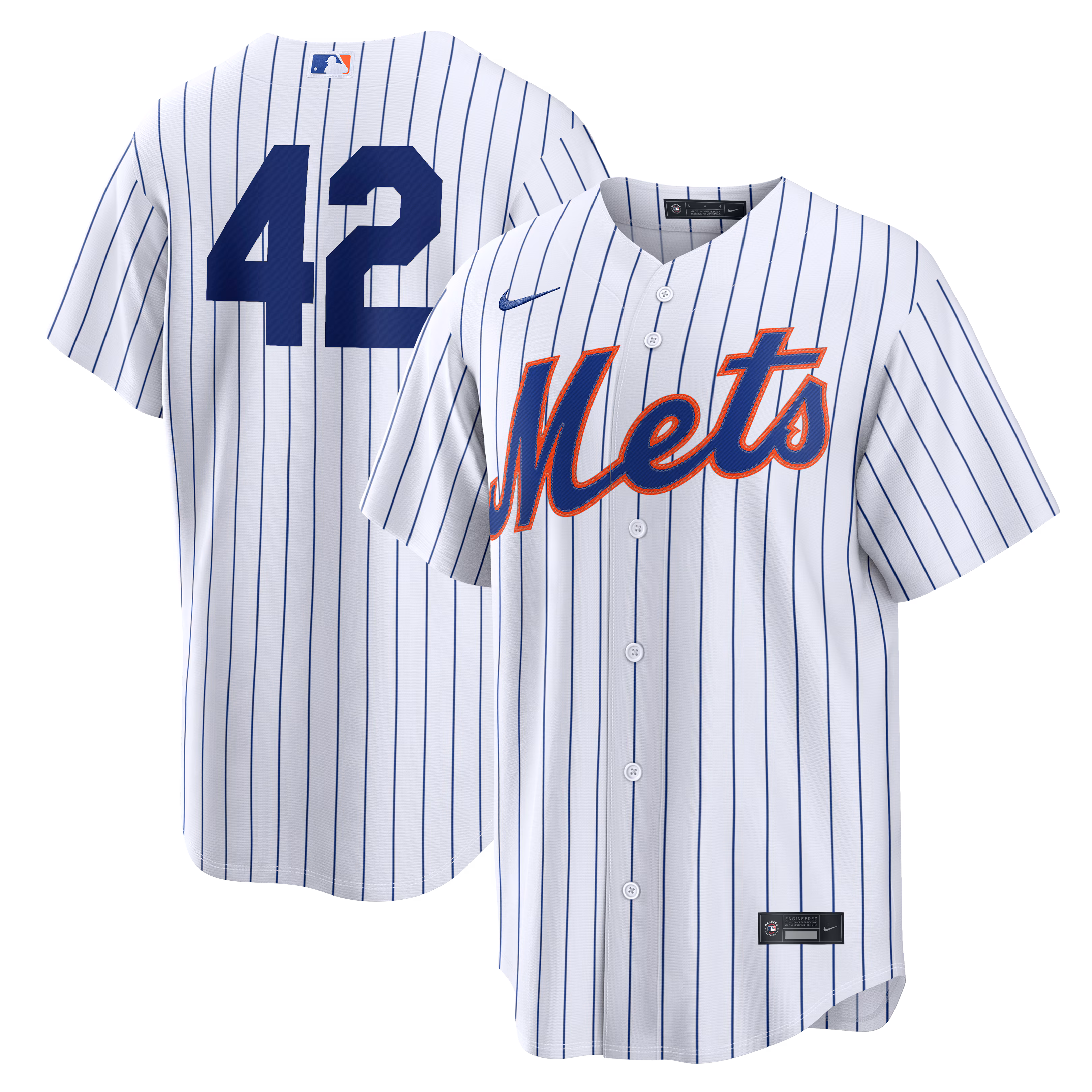 Men's New York Mets White Home 2026 Jackie Robinson Day Replica Jersey