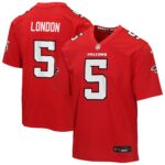 Youth Atlanta Falcons Drake London #5 Red Game Jersey