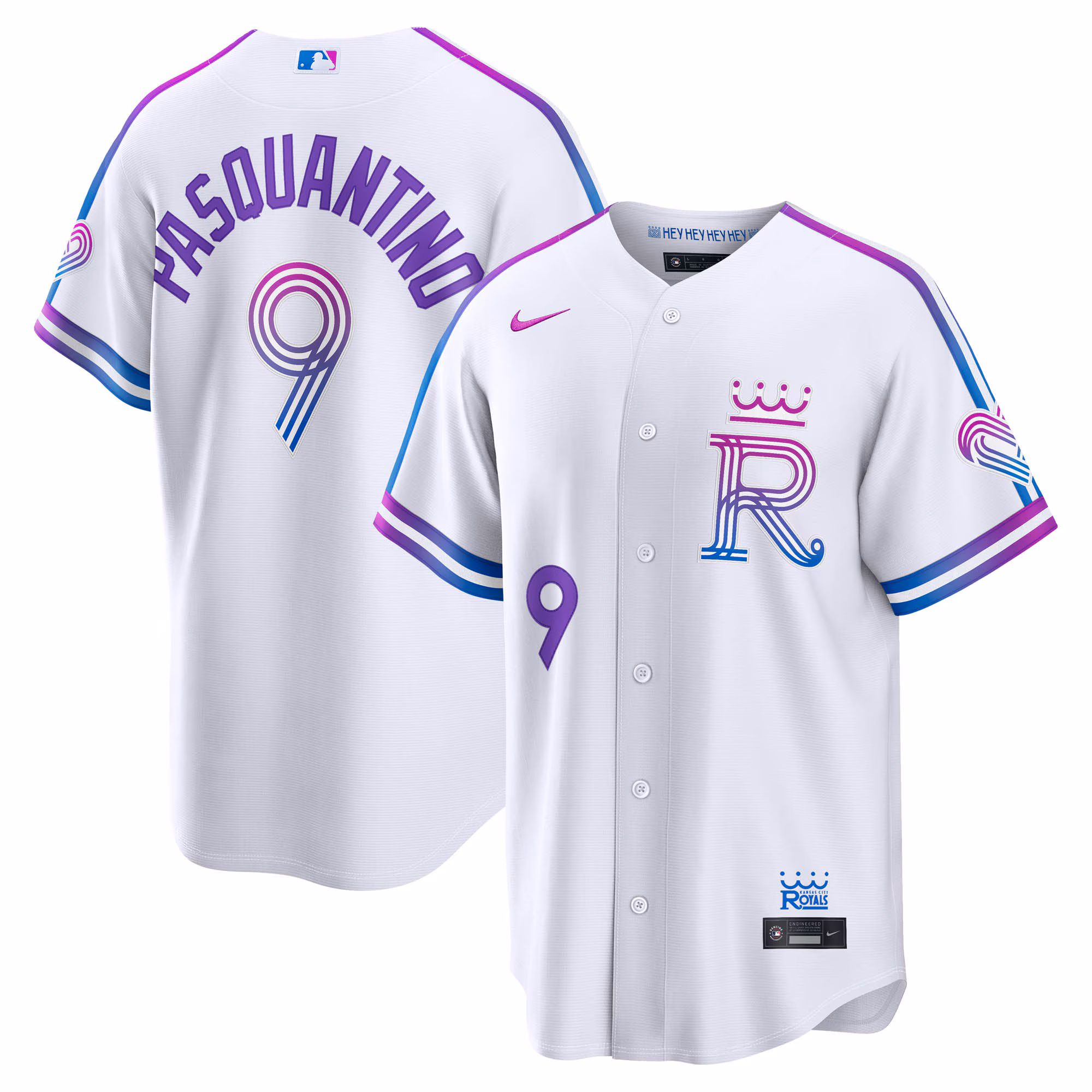 Kansas City Royals Vinnie Pasquantino #9 White 2026 City Connect Stadium Jersey