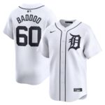 Men's Detroit Tigers #60 Akil Baddoo  White Home Limited Player Jersey