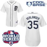 Detroit Tigers #35 Justin Verlander White Cool Base w/2012 World Series Patch Stitched Jersey