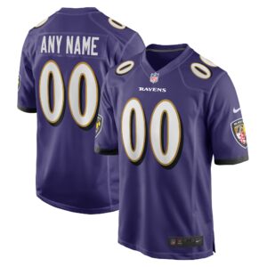 Baltimore Ravens  Youth Custom Game Jersey - Purple