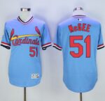 St. Louis Cardinals #51 Willie McGee Light Blue Flexbase Collection Cooperstown Stitched Jersey