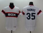Chicago White sox #35 Frank Thomas White Flexbase Collection Alternate Home Stitched Jersey