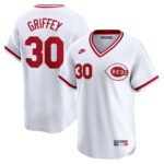 Men's Cincinnati Reds Ken Griffey  White Throwback Cooperstown Limited Jersey