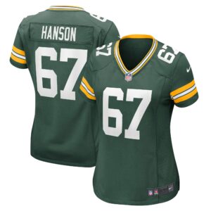 Jake Hanson Green Bay Packers  Women's Game Player Jersey - Green