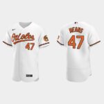 Men's Baltimore Orioles #47 John Means White Home Flex Base Jersey