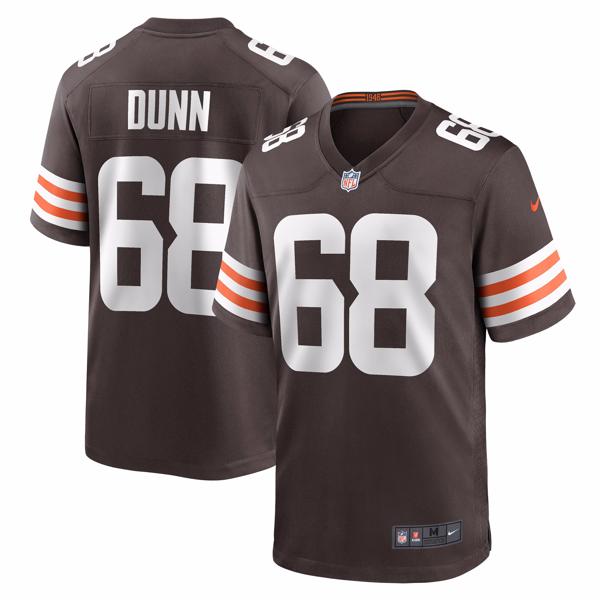 Michael Dunn Cleveland Browns Game Jersey - Brown