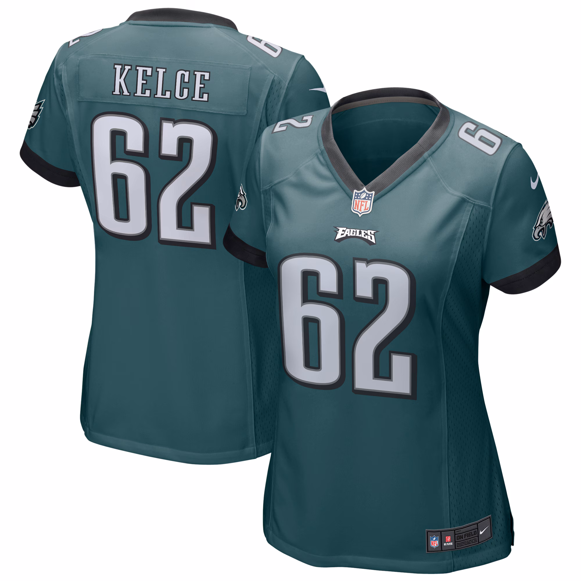 Jason Kelce Philadelphia Eagles Women's Game Jersey - Midnight Green