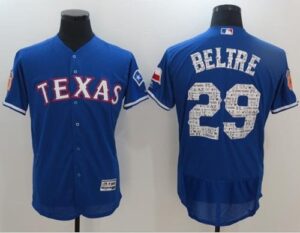Texas Rangers #29 Adrian Beltre Blue 2017 Spring Training Flex Base Stitched Jersey