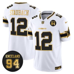 Dallas Cowboys 94 Marshawn Kneeland Memorial Patch Gold Vapor Limited Jersey - All Stitched