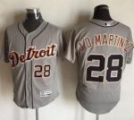 Detroit Tigers #28 J. D. Martinez Grey Flexbase Collection Stitched Jersey