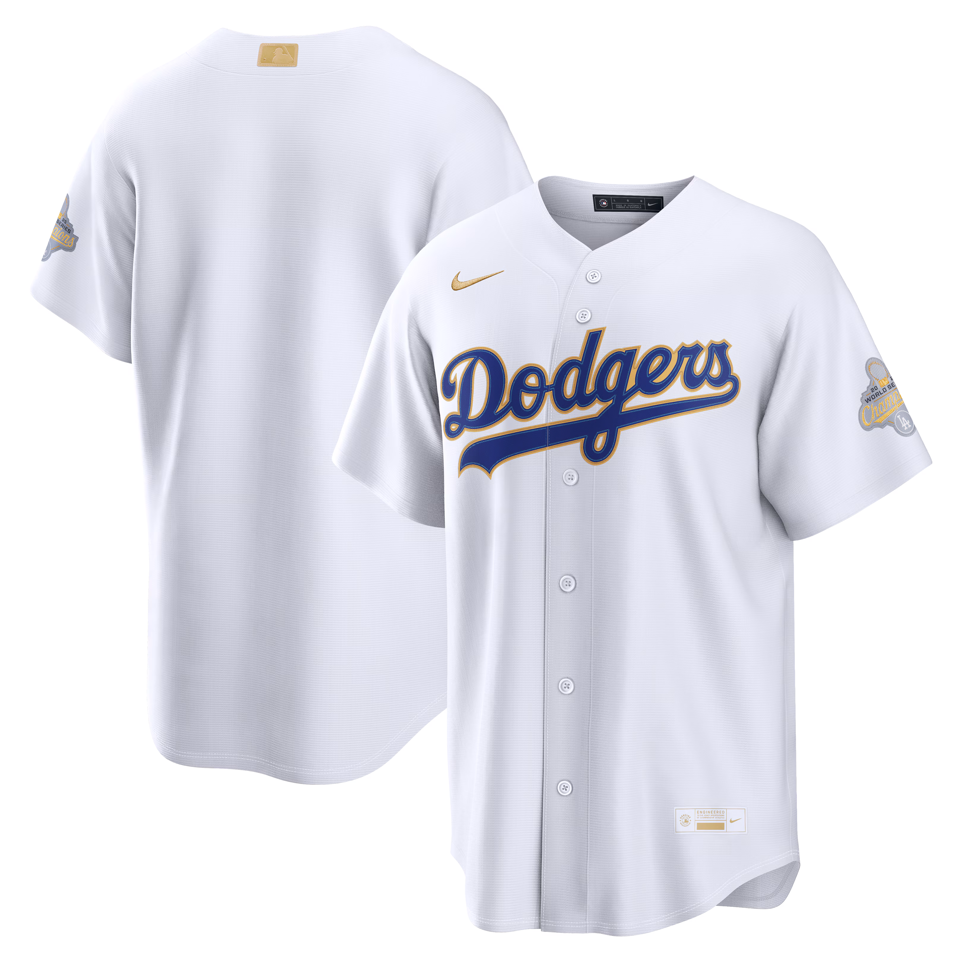 Los Angeles Dodgers  White 2026 Gold Collection Stadium Jersey