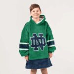 Kid 1 Notre Dame Football Unisex Blanket Hoodie