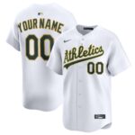 Athletics White Home Limited Custom Jersey