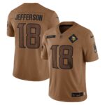 Justin Jefferson Minnesota Vikings  2023 Salute To Service Limited Jersey - Brown